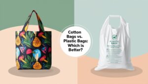 A Image Featuring Cotton Bags vs. Plastic Bags Which is Better