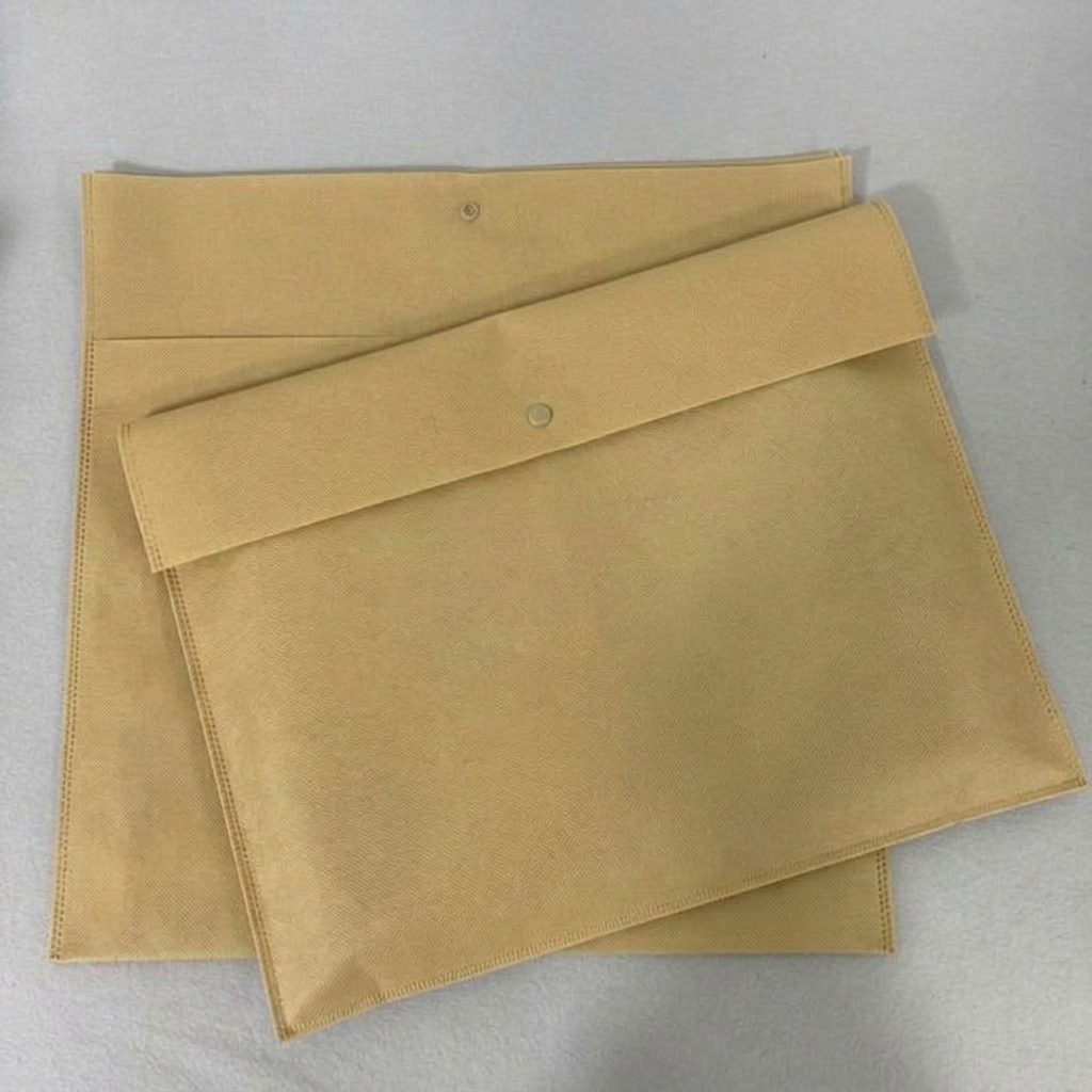 Non-Woven Document Envelope Bag – Reusable Portfolio Pouch with Snap Button Closure