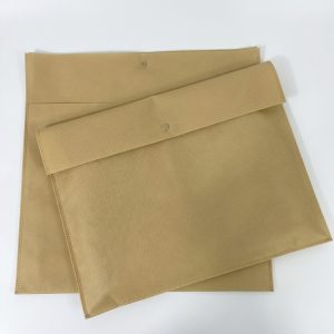 Non-Woven Document Envelope Bag – Reusable Portfolio Pouch with Snap Button Closure