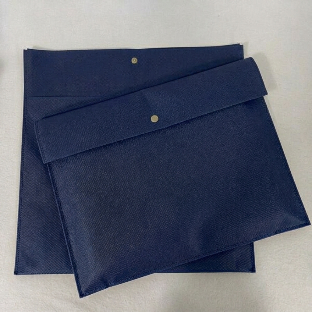 Non-Woven Document Envelope Bag – Reusable Portfolio Pouch with Snap Button - Image 2