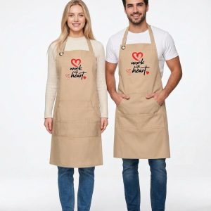 Unisex Heavy Duty Cotton Canvas Apron for Cooking, Crafting & Barista